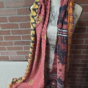 Kantha Multicolor Patterned Scarf